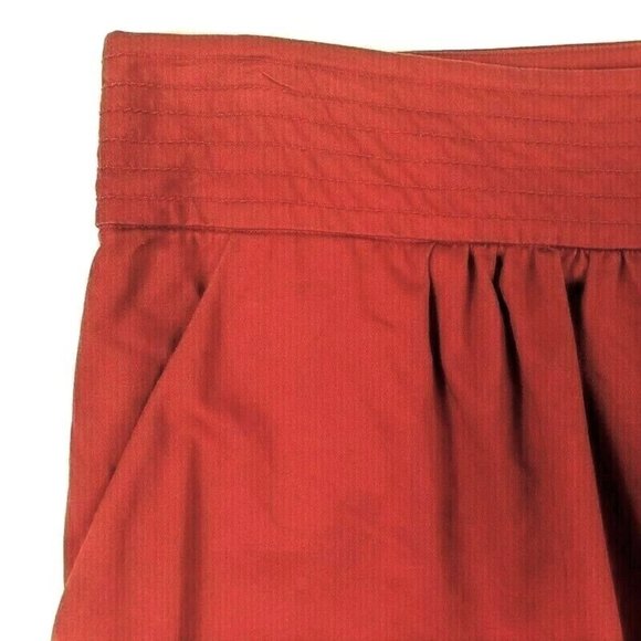 Odille Anthropologie Great Escape Burnt Orange Mini Skirt Women's Size 8P Petite - Picture 7 of 11